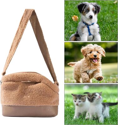 Транспортна сумка для кота Wuyooprt | Водонепроникна сумка-переноска для кота - з фіксатором безпеки, для маленьких та середніх порід, для прогулянок у холодну погоду (колір: коричневий)