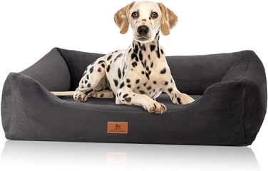 Ортопедичне ліжко для собак Knuffelwuff Schnuffelupagus XXL, 120 x 85 см, чорне. Знімний, зручний, м'який, для великих, середніх та маленьких собак.