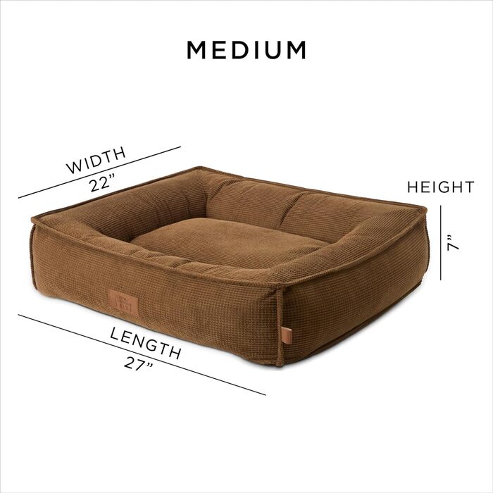 Крізьове ліжко для домашніх тварин Town & Country Luxe CuddleTown, розмір M, 68x57x17 см, кремовий колір