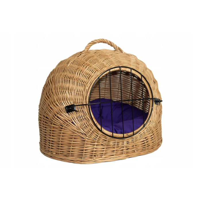Будиночок для кота Wiklinowe Cuda, коричневий, круглий, 50 см x 40 см x 41 см