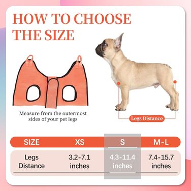 Гамак для грумінгу собак PatiencET, гамак для догляду за тваринами для котів та собак з ремінним кріпленням, петля для стрижки нігтів з обрізачем/триммером, пилка для нігтів, гребінець для тварин (S) Помаранчевий