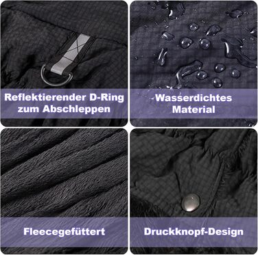 Водонепроникний теплий зимовий одяг для собак: куртка, жилет, пуловер для малих та середніх собак, з D-кільцем, Khaki S