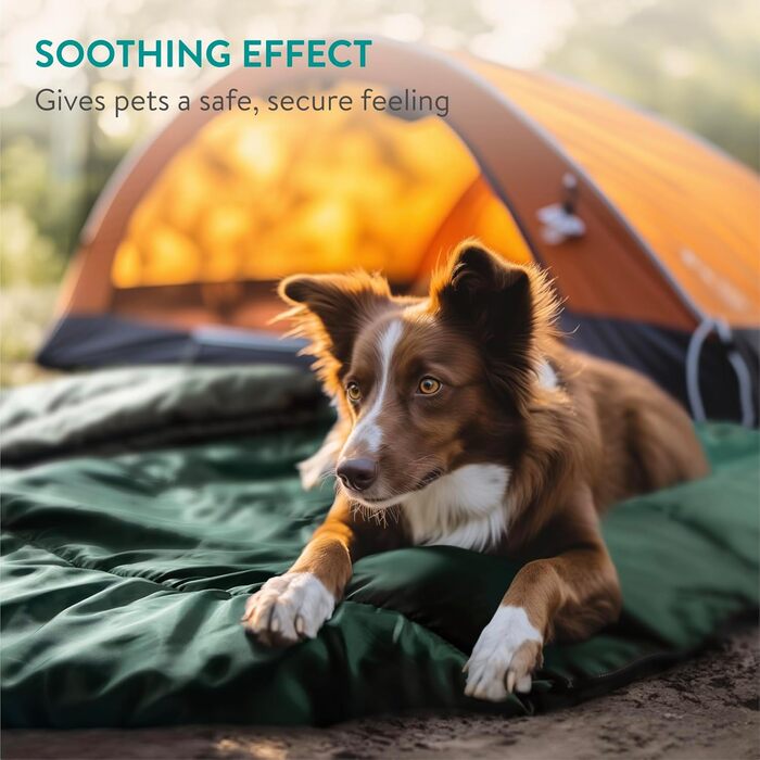 Навісний спальний мішок для собак Navaris - килимок для собак, ізомат для активного відпочинку - м'яка ковдра для собак на вулицю - зелений