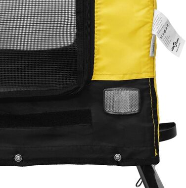 Причіп для велосипеда для собак, жовто-чорний, Oxford-Gewebe та залізо, LH80049