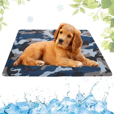 Килимок охолоджуючий для собак з нетоксичним гелем, самоохолоджуючий, стійкий до подряпин, миючий, для домашніх тварин, довговічний, ідеальний для літа (40x50 см, камуфляж)