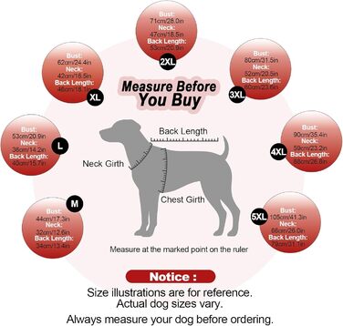Пуловер для собак OUOBOB – зручний теплий пуловер з коміром-стійкою для дівчаток, великих порід, для холодних днів та свят (Новий Рік, День подяки), червоний, розмір XXXXX-Large, однотонний (Getaway Solids)