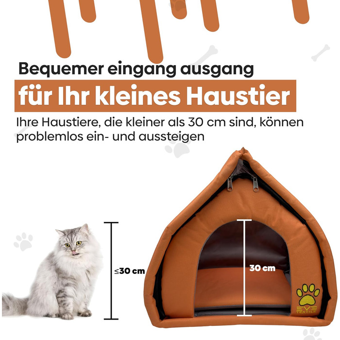 Кішка або собака: Охолоджувана будка EVE Textile 45x45x45 см (Помаранчевий)