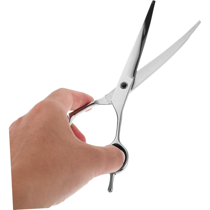 Професійна ножиця для собак та котів з ергономічною ручкою. Високоякісна сталь, безпечна та зручна для грумінгу.