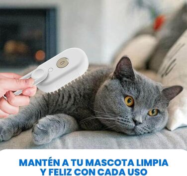 Парова щітка для котів та видалення шерсті: щітка для котів та собак з парою, щітка для видалення шерсті для тварин, парова щітка для тварин, щітка для шерсті, щітка для домашніх тварин