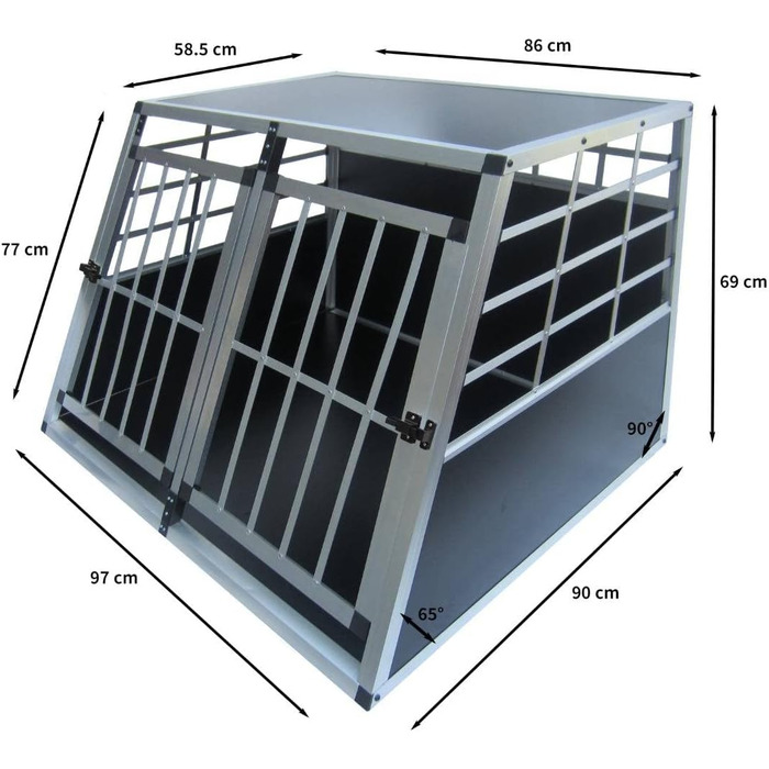 Транспортна переноска для собак та котів, велика подвійна переноска, алюмінієва гніздова решітка, переноска для автомобіля, переноска в багажник