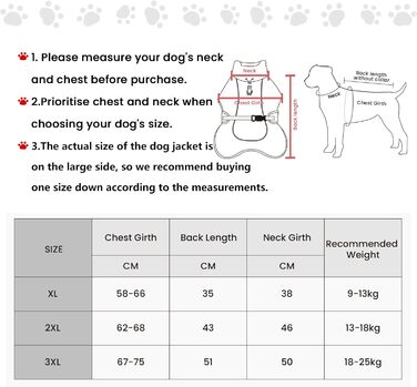 Тепла куртка для собак на зиму, чорна, з відбиваючими смужками, 3XL