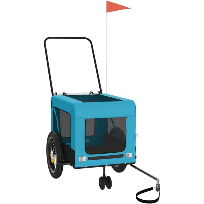 Причіп для велосипеда Gecheer: вантажний, для собак, з тканини Oxford, блакитний (135 x 68,5 x 73,5 см)