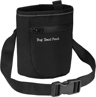 Сумка для ласощів для собак Brifit з магнітною застібкою, для тренувань, з регульованим шнурком, знімною внутрішньою кишенькою та дозатором для пакетів, 17.5 x 13.6 x 8 см