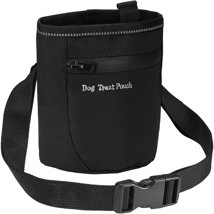 Сумка для ласощів для собак Brifit з магнітною застібкою, для тренувань, з регульованим шнурком, знімною внутрішньою кишенькою та дозатором для пакетів, 17.5 x 13.6 x 8 см