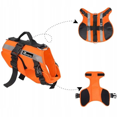 Рятувальний жилет для собак Reverse Kapok Orange, XL (80 см/64 см)