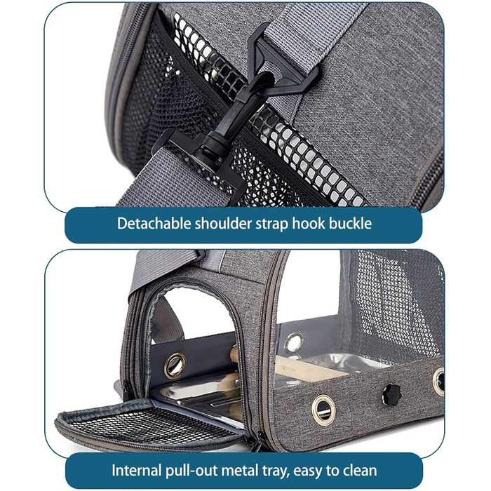 Переносна переносна сумка-переноска для птахів, клітка для подорожей для колібрі, папуг, сірих птахів