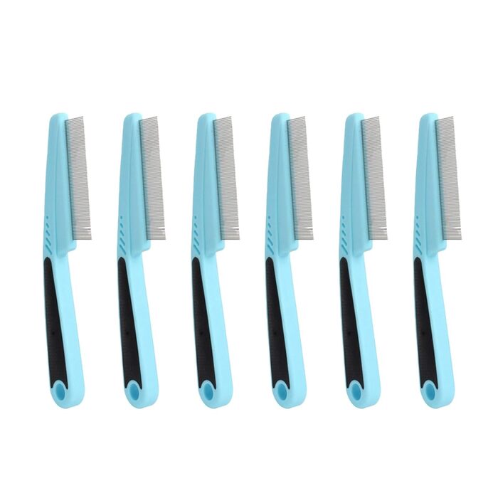 Камбі для вичісування шерсті котів з масажною функцією. ABS пластик, щітка для собак, гладке хутро, зменшує випадіння шерсті. Ергономічна щітка для тварин (блакитна)