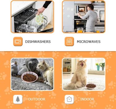 Набір мисок для котів з кераміки (8 шт.) - миски для корму, годівниці для котів, керамічні миски для котів