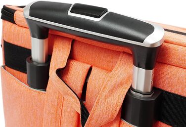 Транспортна переноска для собак та котів з колесами, складана, рюкзак для тварин з телескопічною ручкою, переноска для великих котів та маленьких собак з дихаючою сіткою, рюкзак для домашніх тварин до 9 кг (Помаранчевий)