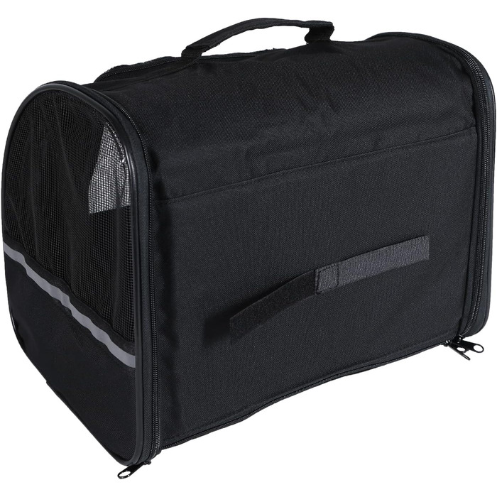 Транспортна сумка для собак H4L чорна 38x28x30 см - переноска, переносна сумка, бокс для собак