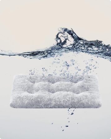 Ліжко для собак Feandrea з м'яким лежаком, плюшевий килимок, 122 x 74 см, Ombré-Сірий, PGW204G01 L 122 x B 74 x H 10 см