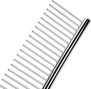 Гребінець для грумінгу собак з нержавіючої сталі, вигнутий носик, для видалення шерсті собак та котів (25 см)