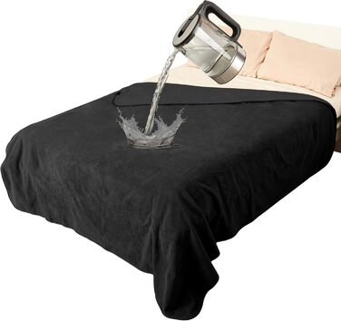 Водонепроникний плед для собак та котів, чорний, 203 x 152 см