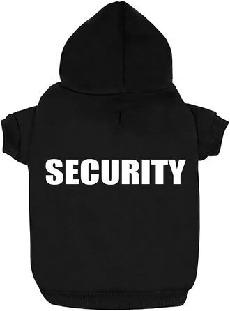 Теплий пуловер для собак Izefia Hunde Kapuzenpulli Security Rdc: бавовняний жакет/мантія для маленьких та середніх собак, чорний, 5XL XXXXXL (обхват грудей 91 см)