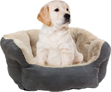 Ліжко для цуценят і котів SPOT Sleep Zone, м'яке, двостороння подушка, 46×41 см, світло-сіре, для малих собак і котів, преміум якість, що переться