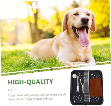Набір ножиць для грумінгу собак з нержавіючої сталі. Інструмент для стрижки шерсті з округлими кінцями для безпечного догляду за тваринами