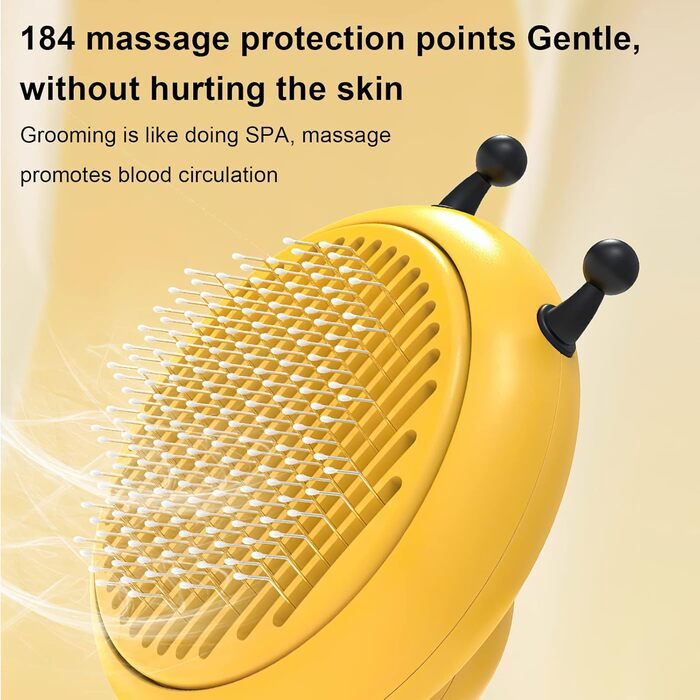 Бурштянна щітка для собак та котів: видаляє підшерсток, розплутує шерсть