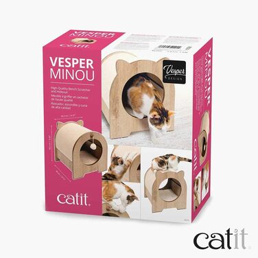 VESPER 52101 Меблі для котів Minou – будиночок для кішки, дерево, сучасний дизайн