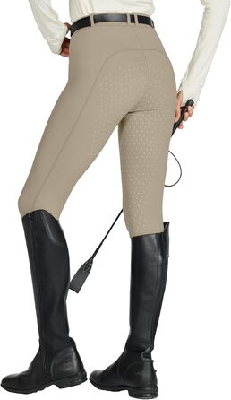 Жіночі рейтлеггінси WILLIT з силіконовим повноцінним покриттям, висока талія, кишені на блискавці, петлі для ременя, еластичні штани для верхової їзди, колір хакі