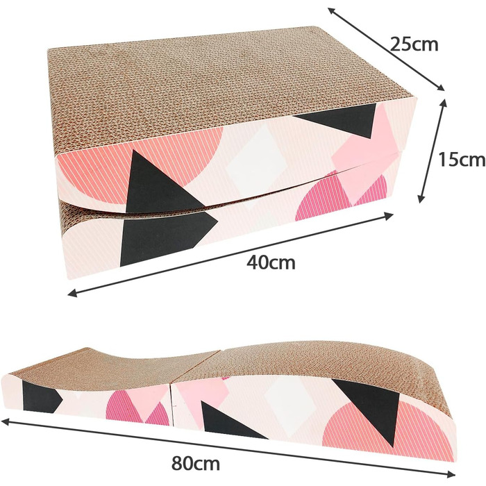 Casa Pura Килимок-книжка для котів з картону, 25 x 40 x 15 см - ідеально для точіння кігтів, ігор та відпочинку