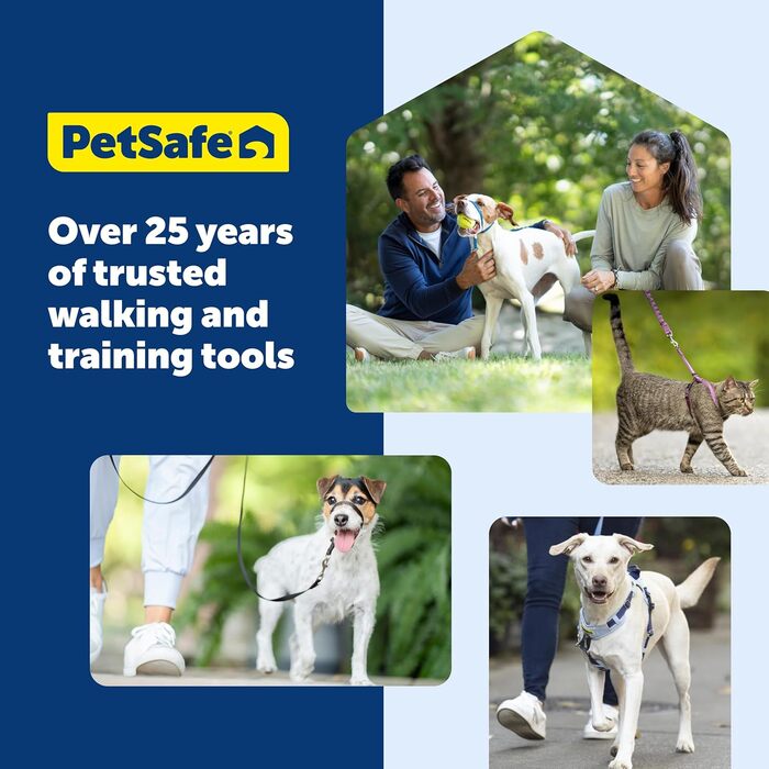 Шлейка для собак PetSafe 3в1, регульована, протитягальна, чорна, середній розмір (упаковка з 1 шт.)