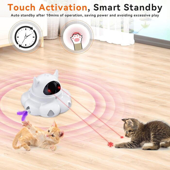 Інтерактивна іграшка для котів Spessn 2-в-1, електрична, USB, для розвитку інтелекту, підходить для кошенят та собак будь-якого віку