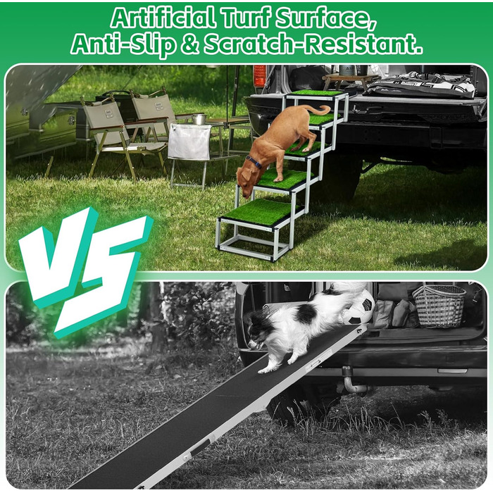 Східці для собак Hunderampe, легкі алюмінієві сходи для великих собак, з антиковзким покриттям, підходять для SUV, Jeep та вантажівок, до 70 кг