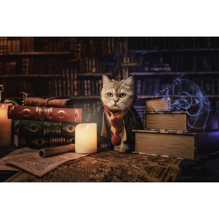 Костюм для собак та котів з окулярами та краваткою, Cosplay, розмір M (Грифіндор)