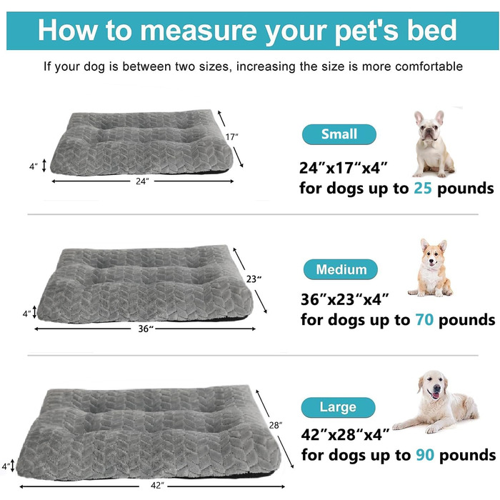 Клітка-ліжко для собак середніх порід, 76,2 см, з м'якою та пухнастою підстилкою, до 18 кг, 30'x20'x4'