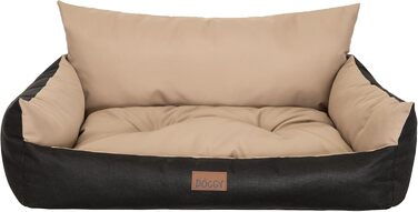 Лягушка для собак - лежанка для маленьких, середніх та великих собак - лежанка для домашніх тварин - собаче ліжко - матрац для собак - лежанка для тварин - розмір 64x49 см - бежевий