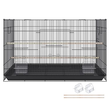 Клітка для птахів VEVOR Vogelvoliere 76x46x45 см, сталь Q195, для 2-3 середніх/великих птахів, з дверцятами безпеки