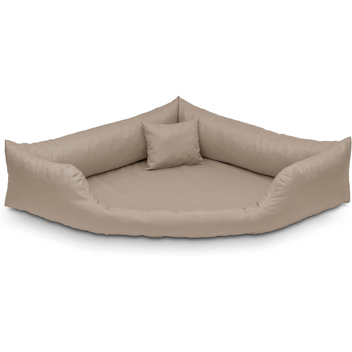 Ортопедичне собаче ліжко Juelle Dakota з ортопедичним матрацом, знімний чохол, прання в машині, M-XXL (120x90 см, Бежевий)