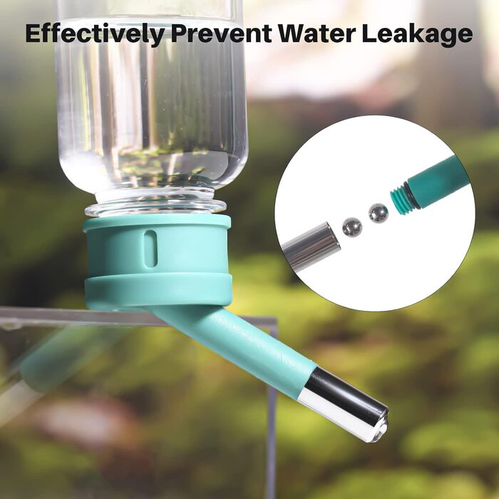 Поїлка для хом'яків Bucatstate зі стійкою, 120 мл, не протікає, аксесуар для гризунів (коричнева)