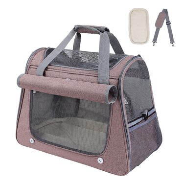 Транспортна сумка для котів та дрібних собак YooxArmor, 45x25x34 см, до 9 кг, червона