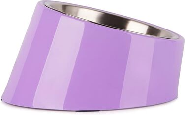 Нахилений годівниця для собак та котів SuperDesign 15°, піднята годівниця, миска для тварин з антиковзним підставою з меламіну, м'ятно-зелений (фіолетовий, M)