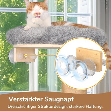 Дім-кіготник для котів FUKUMARU, 5 поверхів, з м'яким ліжком, сірий