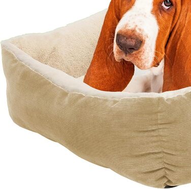 М'яке ліжко для собак та котів, бежеве, 60x50 см