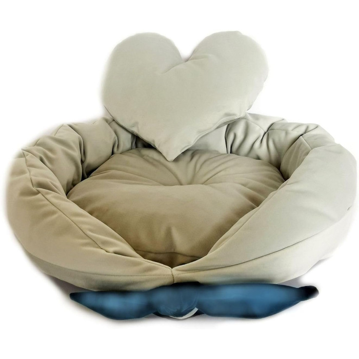 М'яке подушкове ліжко для собак Love Gifts® | Ортопедичне ліжко для собак середніх та маленьких порід | Сірий колір