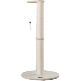 Дім Делюкс - Дряпка для котів NEVA, бежева, 101 x 49 x 49 см, поліестер, сизаль, MDF