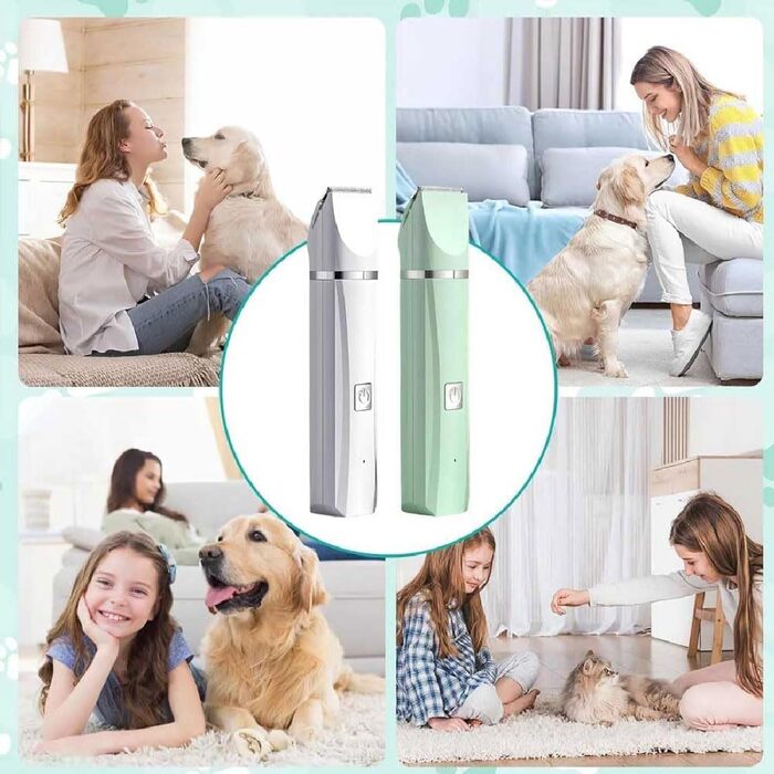 Набір для грумінгу домашніх тварин Tickle Paw 4 в 1: тример для шерсті, машинка для стрижки, шліфувальник для нігтів (для котів та собак)